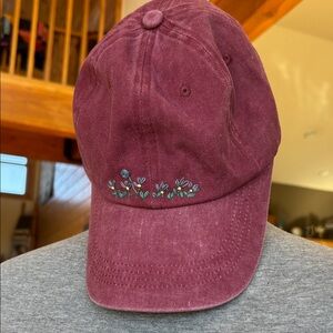 Elegant Floral Embroidered Cap